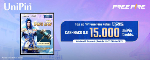 Top Up Diamonds Free Fire x Soul Land Pakai QRIS dan Dapatkan Cashback hingga 15.000 UniPin Credits di UniPin!